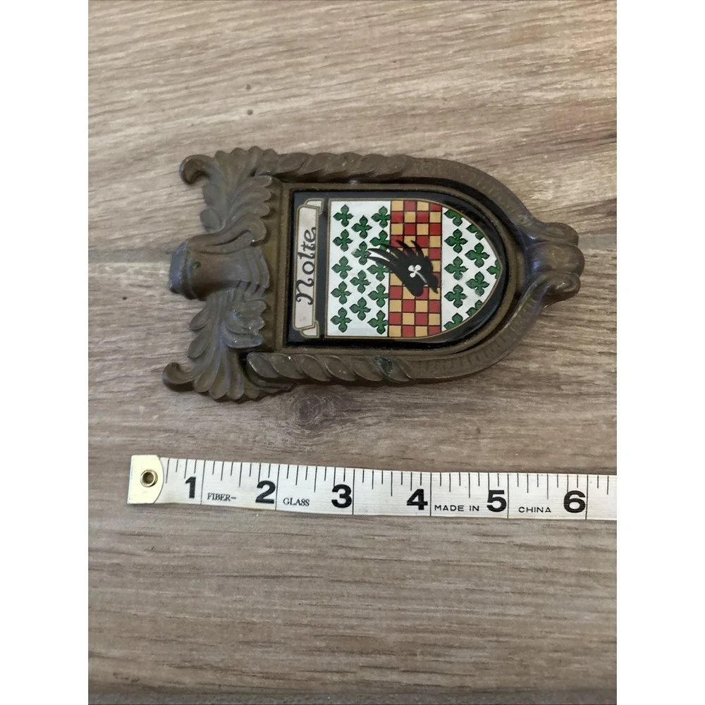 VINTAGE Solid Brass‎ Building Door Knocker Heavy Duty Nolte Hand Written